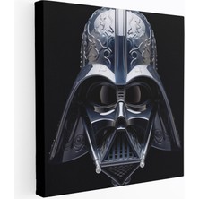 Popcas Sanatsal Merak Uyandıran Darth Vader Maskesi Modern Sanat Motifli Star Wars Dekoratif Kanvas Tablo