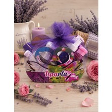 Rose White Hediyelik Gül Velavantakarışık Sepet (9 Parça-Mor)
