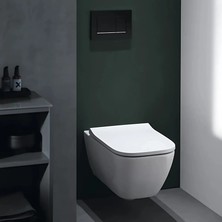 Geberit Geberıt Smyle Square Rimfree Asma Klozet ve Soft Kapaklı Set 501.668.00.1