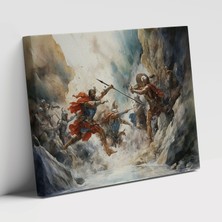 Popcas Tanrılar ve Titanlar Mitolojik Yunan Tanrıları Gerçekçi Çizim Kanvas Tablo