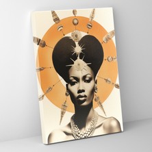 Popcas Retro Fotoğraf Kolajı Afro Kültürü Modern Sanat Dekoratif Kanvas Tablo
