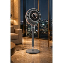Evona Aura 360 ATK2603 360° Dinamik Salınımlı Sessiz Vantilatör, Uzaktan Kumandalı, 6 Hız Modlu, 24 Saat Zaman Ayarlı, Antrasit Gri