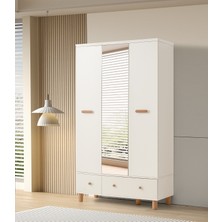 Erezoğulları Mobilya Nice 3 Kapaklı %100 Mdf Elbise Dolabı Gardrop 117X54X212