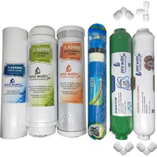 Pera Water Açık Kasa Su Arıtma Cihazlarına Uygun Pera Water Mebranlı 6’li Alkali Filtre Seti Açma Anahtarı Hediyeli Alkali Filtre