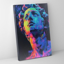 Popcas Neon Rönesans Geleneksel ve Pop Artın Birleşimi ile Modern Sanat Duvar Tablosu