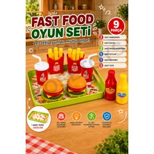 KoseToys Oyuncak Tepsili Kaliteli Hamburger Seti 9 Parça
