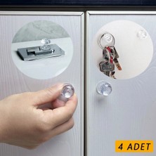 Eco Lounge 4 Adet Kristal Tasarımlı Çok Amaçlı Yapışkanlı Tutacak Buton
