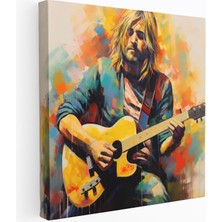 Popcas Kurt Cobain Abstrakt Dışavurumcu Sözler ile Farklı Bir Seçeneği Kanvas Tablo