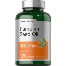Horbaach Pumpkin Seed Oil Balkabağı Çekirdeği Yağı Takviyesi 3000 Mg 120 Softgel