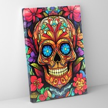 Popcas Modern Sanat Karma Desenler Los Muertos Dekoratif Kanvas Tablo