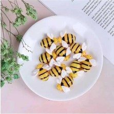Himi Pasta Süsleri Minik Arılar 10'lu Paket Plastik Minyatür Figür Karakter Oyuncakları Evcilik Küçük Minik Oyuncaklar