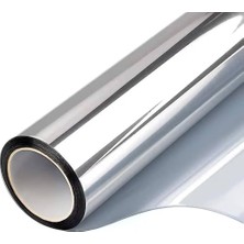 Aynalı Silver Uv Korumalı (%99) Vlt %15 Çizilmez Cam Filmi - 50 cm x 6 m -  Araç, Ev ve Ofis Kullanımına Uygun - Ragle ve Bıçak Dahil - Guard Marka