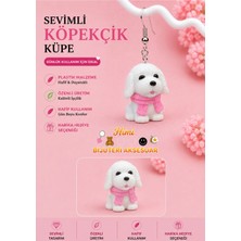 himi bijuteri aksesuar Beyaz Köpek Neşeli Sevimli Hayvan Figürlü Plastik Sallantılı Küpeler Hafif Tasarım Günlük Kullanım Bijuteri Çocuk Küpesi