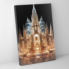 Popcas Kilise Temalı Tasarım Kanvas Duvar Tablosu