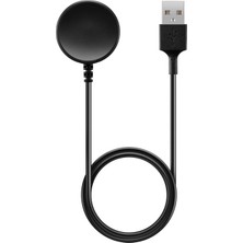 Caseonn Samsung Galaxy Watch 6 40MM Manyetik USB Hızlı Şarj Kablosu Siyah