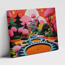 Popcas Modern Sanat Temalı Renkli Zen Bahçesi Kanvas Duvar Tablosu