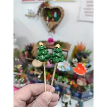 Himi Pasta Süsleri 2'li Noel Yılbaşı Plastik Minyatür Figür Karakter Oyuncakları Evcilik Küçük Minik Oyuncaklar