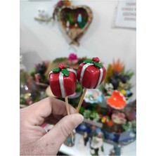 Himi Pasta Süsleri 2'li Noel Yılbaşı Plastik Minyatür Figür Karakter Oyuncakları Evcilik Küçük Minik Oyuncaklar