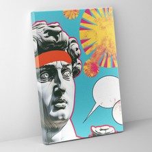 Popcas Klasik Pop Sanat Temalı Klasikizm ve Popart Üzerine Çağdaş Tasarım Dekoratif Kanvas Tablo