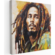 Popcas Çağdaş Portre Reggae Müzisyeni Temalı Dekoratif Kanvas Tablo