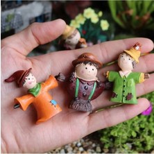 Himi Pasta Süsleri 3 Parça Korkuluk Plastik Minyatür Figür Karakter Oyuncakları Evcilik Küçük Minik Oyuncaklar