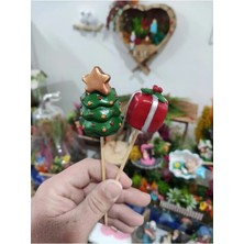 Himi Pasta Süsleri 2'li Noel Yılbaşı Plastik Minyatür Figür Karakter Oyuncakları Evcilik Küçük Minik Oyuncaklar