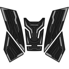 Prohes Bajaj Pulsar Ns 200 Uyumlu Kauçuk Tankpad Takımı Gri