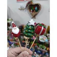 Himi Pasta Süsleri 3'lü Noel Yılbaşı Kardan Adam Plastik Minyatür Figür Karakter Oyuncakları Evcilik Küçük Minik Oyuncaklar