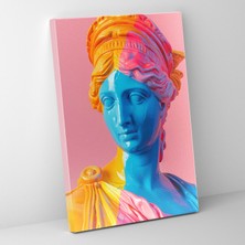 Popcas Tanrıça Pop Sanat Geleneksel ve Pop Art Esintili Birleşim ile Farklı Bir Kanvas Tablo