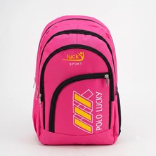 Lucky Bag Genç Okul Çantası Pembe Ergonomik Askı ve Ped Destekli Taşıma Özellikleriyle 45 x 30 x 17 cm