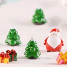 Himi Pasta Süsleri Noel Baba Yılbaşı 6 Pcs Plastik Minyatür Figür Karakter Oyuncakları Evcilik Oyuncakları Minyatür Oyuncaklar