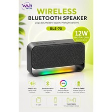Wair Teknoloji 12W Bluetooth 5.4 Rgb Işıklı Tws Kablosuz Hoparlör USB Tf Kart 1200 Mah