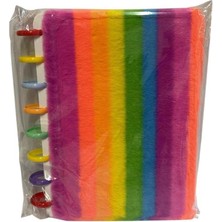 Die Grup Unicus Pul Spiralli Akıllı Defter- Gökkuşağı Peluş