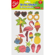 Die Grup Bu-Bu 3D Simli Sticker/flamingo