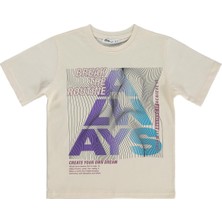 Civil Boys Always Baskılı 10-13 Yaş Tişört - Ekru