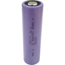sbodurhome Sertec 18650 3.7V 2200 Mah 5c Li-Ion Şarjlı Pil