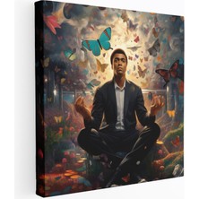 Popcas Muhammed Ali Sürreal Sanat Dekoratif Kanvas Tablo