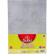 Die Grup Bu-Bu Simli Fon Karton 50X70 cm Gümüş -Tane-