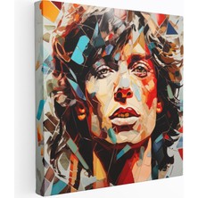 Popcas Rolling Stones Desenli Müzik Ikonlarıyla Dolu Duvar Tablosu