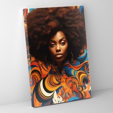 Popcasso Klasik Afrika Motifli Modern Afro Sanatı Dekoratif Kanvas Tablo