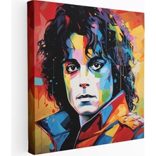 Popcas Micheal Jackson Motifli Pop Kralı Pop Sanat Portresi Duvar Tablosu