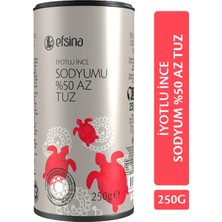 Efsina Sofra Tuzu 250 GR %50 Az Sodyum Potasyum ile Zenginleştirilmiş