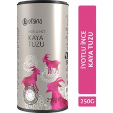 Efsina İyotlu İnce Kaya Tuzu 250 GR Doğal Kaynağıyla Rafine Edilmemiş Kalite