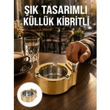 Magne Çakmak Entegreli Küllük Yeniden Doldurulabilir Metal Gövde Yeni Nesil - TGR8901-9977