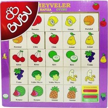Die Grup Bu-Bu Ahşap Puzzle Meyveler Hafıza Oyunu 30X30
