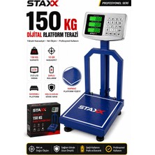 Staxx Power Yüksek Hassasiyet 150 kg Dijital Platform Terazi | 10 gr Hassasiyet | Şarjlı LCD Elektronik Baskül