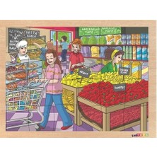Die Grup 24 Parça Ahşap Puzzle-Alışveriş