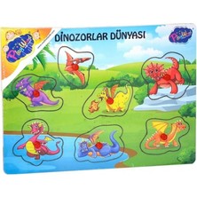 Die Grup Ahşap Tutmalı Dinozor Dünyası Puzzle