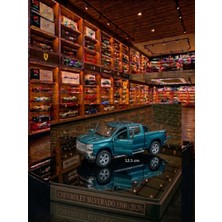 Oyuncak Sahili Chevrolet Silverado Pickup Jip Knsmart 12.5cm Diecast Koleksiyon Orjnal Metal Çekbırak Araba Metalic Yeşil