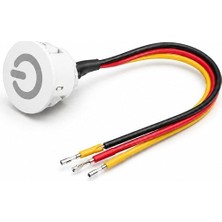 Powermaster PM-30802 3.7-4.2V 10MM Kablolu Beyaz LED Dimmer Switch Buton